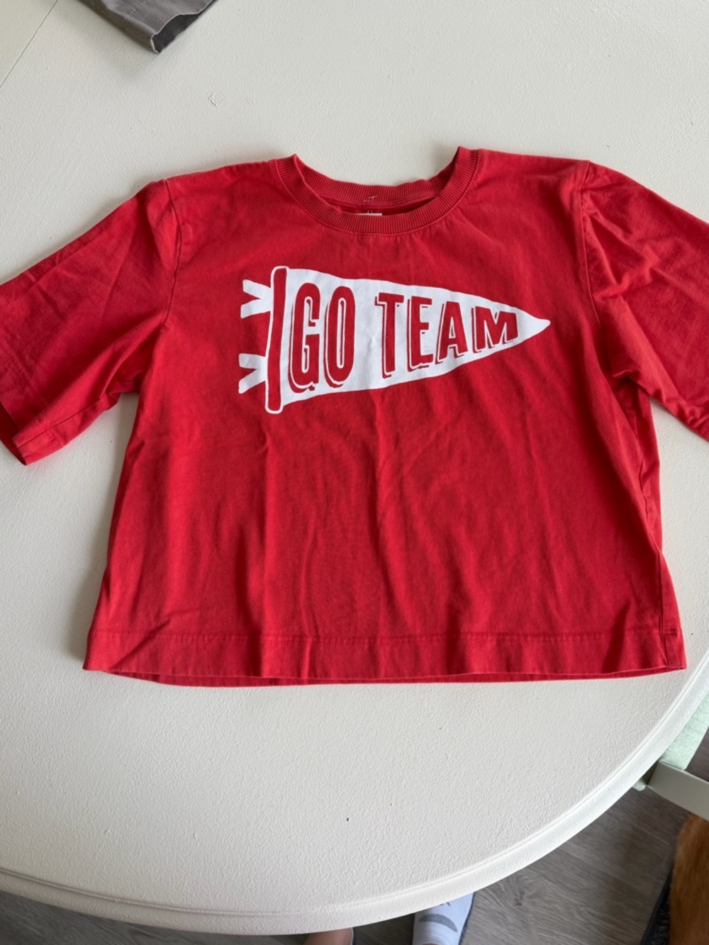 Maeve for Anthropologie Red Short-Sleeve 'Go Team' Graphic Tee